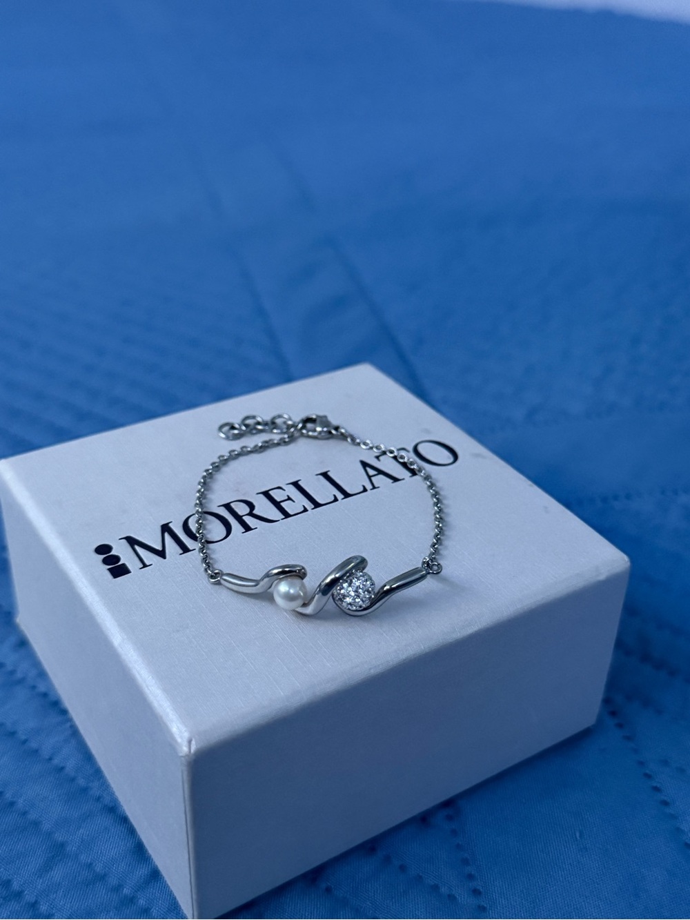 925 silver and real pearls Morellato bracelet